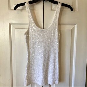 Express sequin tank top